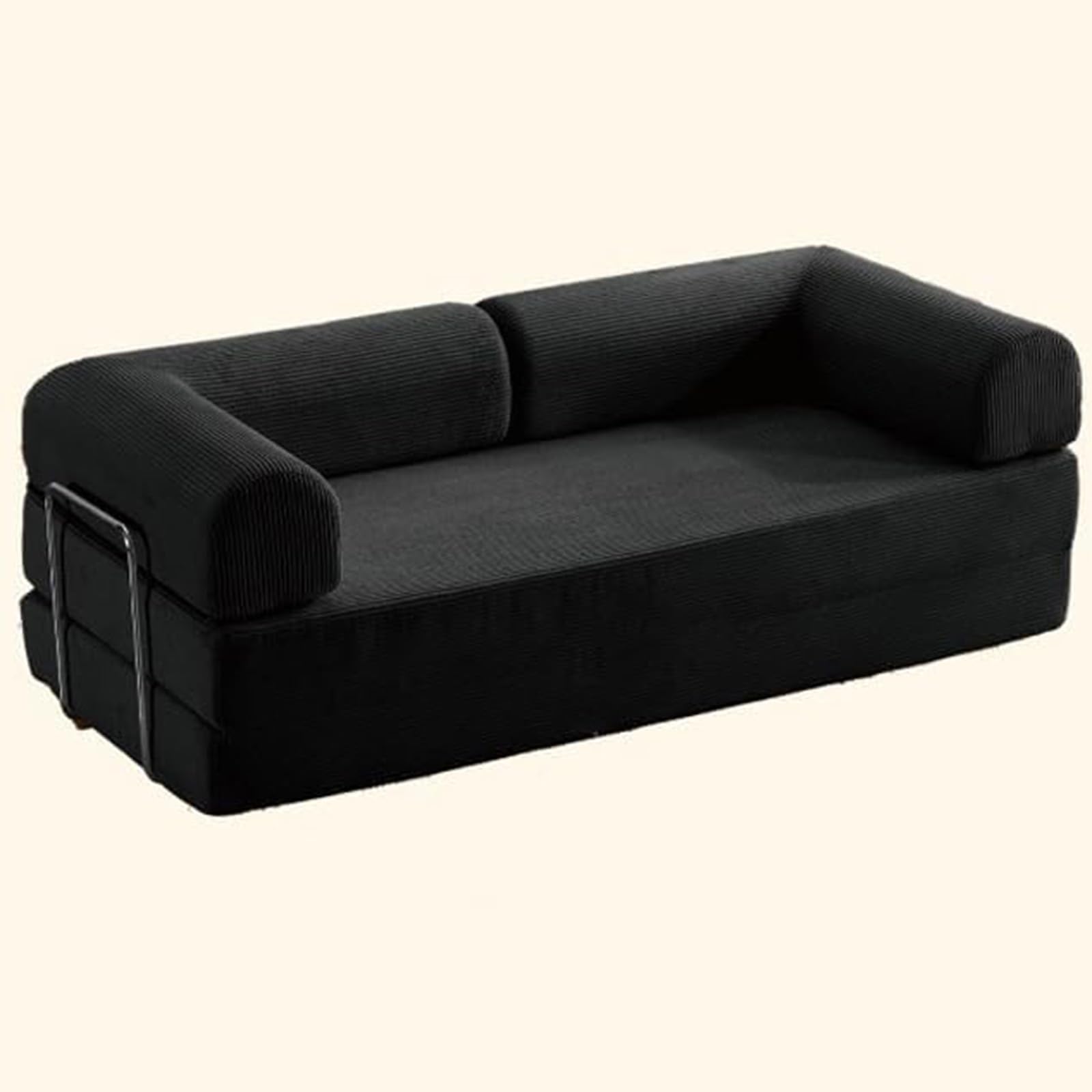Sofá cama plegable convertible en sillón cama con almohada, Out Comfy Lounge multifuncional de espuma viscoelástica con reposabrazos, para el hogar, dormitorio, oficina, sofás cama largos, 004, W