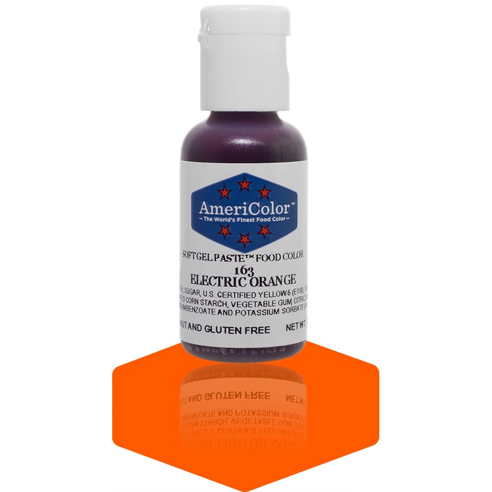 Americolor Soft Gel Paste Food Color, 0.75 Ounce, Electric Orange