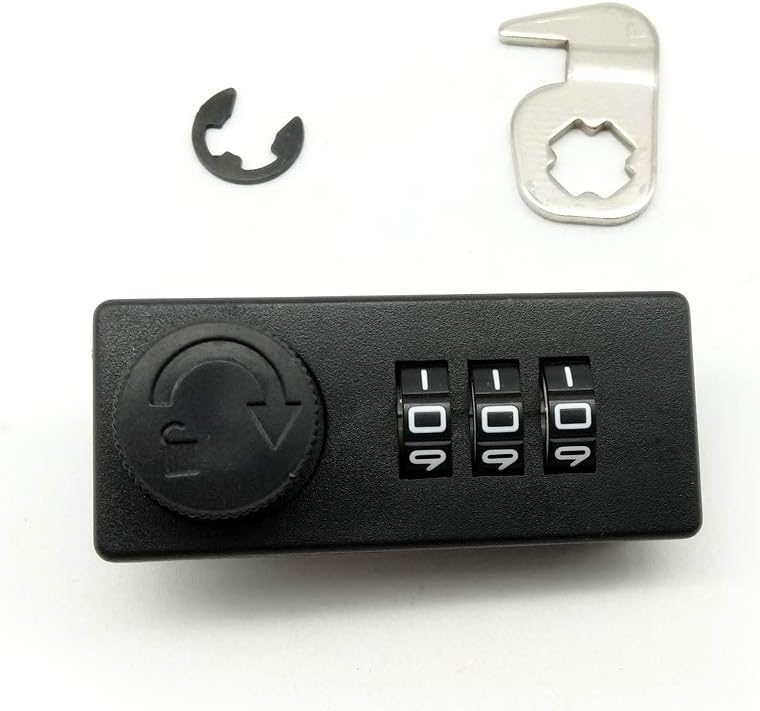 Mechanical 3 Digit Combination Lock - Dial Combination Cam Lock for Toolbox, Iron Cabinet (Black)