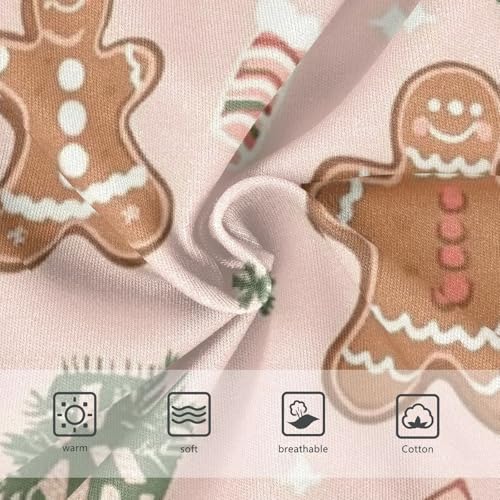 Breathable Girls' Panties Organic Underpants for Kid Gingerbread Man Christmas Seamless in Sizes 2T,3T, 4T, 5T, 6Y and 8Y3