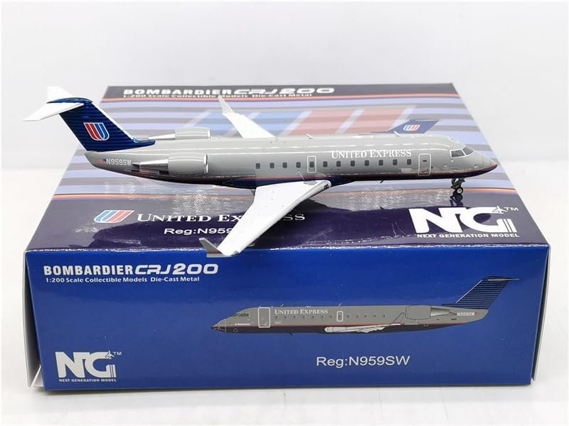 Miniatura 4 de ACE HOBBY Modelo NG para United Express Sky West para BOMBARDIER CRJ-200 N959SW 1400 modelo de avión preconstruido
