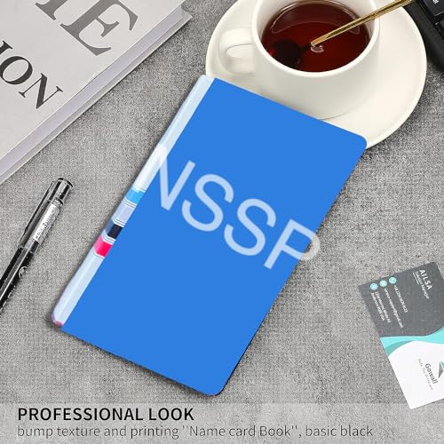 Image of Business Card Holder, Holds Business /Visiting /Debit /Name Id Card Book Case Organizer Slots (Pack of 1) (Blue, 120 Pocket)