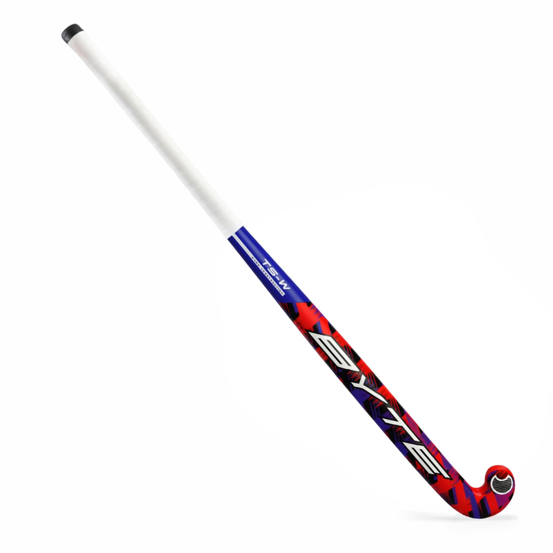 BYTE TS-W Wooden Hockey Stick (Red/Blue, 36.5'' LIGHT)
