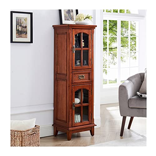 Moderner Weinschrank aus Holz für Bad und Küche, kompakter, schmaler, freistehender Seitenschrank für kleine Räume 4 Moderner Weinschrank aus Holz für Bad und Küche, kompakter, schmaler, freistehender Seitenschrank für kleine Räume