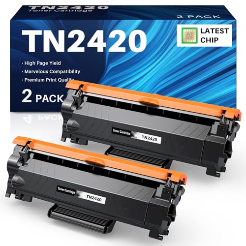 INK4U TN2420 TN-2420 TN2410 Toner Cartridges 2-Black