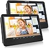 WONNIE 2022 Modelle 10. 5″ DVD Player Auto 2 Bildschirme Tragbare DVD Player 4 Stunden Spielzeit mal 1024 * 600 HD Kopfstütze Fernseher, Unterstützung für USB/SD, AV IN/Out