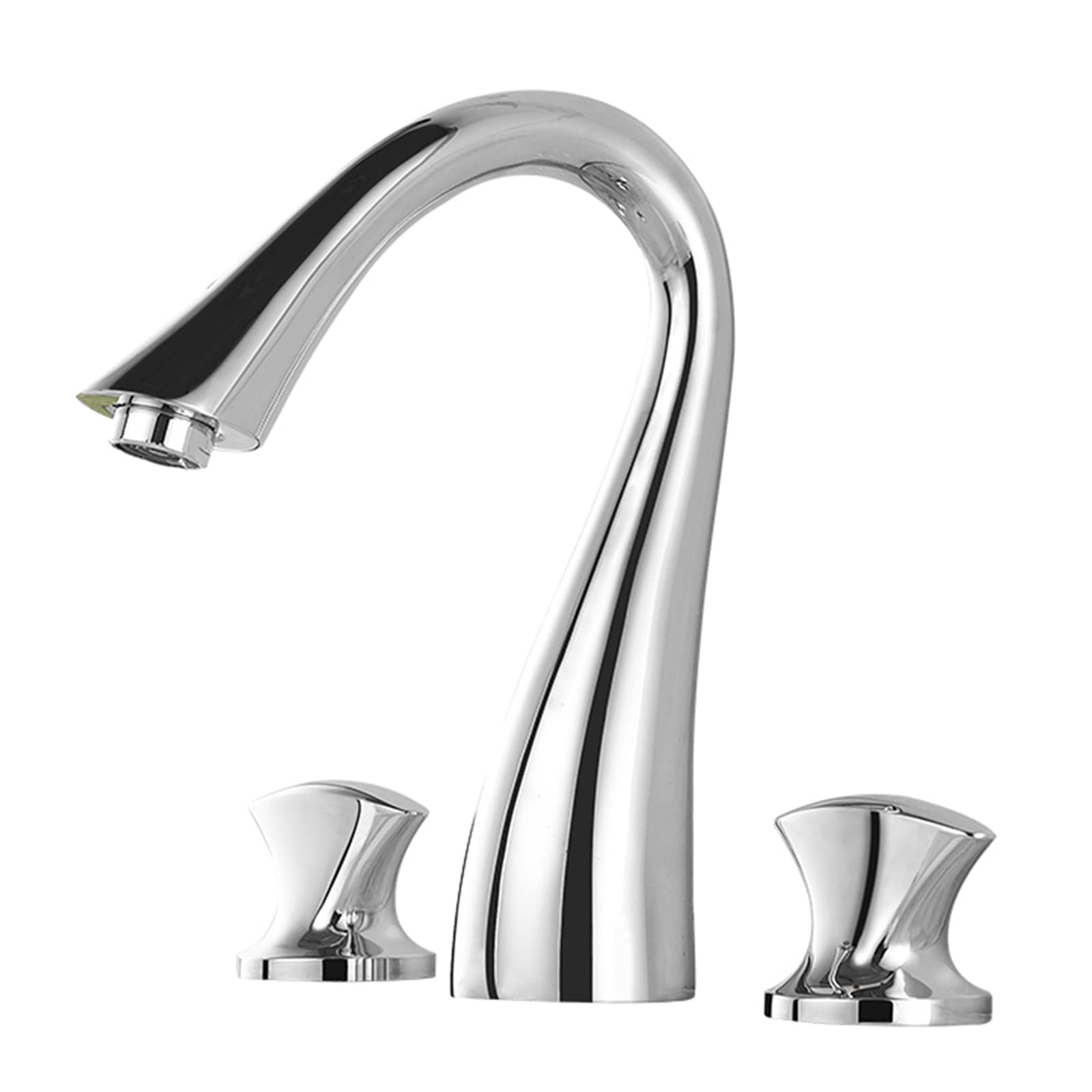 ASerZenith 3 Hole Basin Taps, Bathroom Basin Mixer Tap Chrome Brass Cold And Hot Water Split Bathroom Basin Taps-B