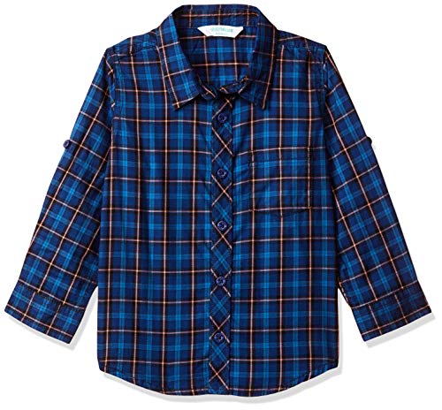 Image of miniklub Boys Multicoloured Regular Fit Checked Casual Shirt