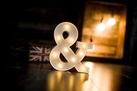 Vista 246 de Foaky LED Letter Lights Sign Marquee Light Up Letters Sign for Night Light Wedding/Birthday Party Battery Powered Christmas Lamp Home Bar