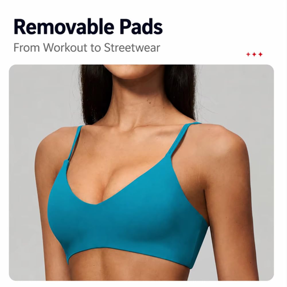 Conjunto Deportivo 2 Piezas para Gimnasio, Running y Yoga | Conjunto yoga 2 piezas, sujetador V tirantes regulables, leggings largos talle alto elevaglúteos sin costuras suaves elástico