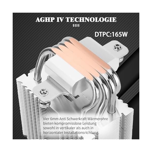 Thermalright Assassin X 90 SE ARGB CPU-Luftkühler,4 Heatpipes,TL-P9-S PWM ARGB Lüfter, Computer-Kühlkörper Kühler CPU, AGHP 4.0 Technologie,für AMD AM4 AM5/Intel LGA 1150/1151/1200/1700 (AX90 SE ARGB) – Bild 3