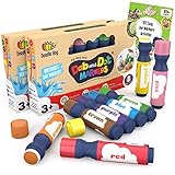 Dab and Dot Markers Washable, Non Toxic for Kids Art Activities Set of 8 Paint Art Daubers (2 Packs) Including Bonus 101 Easy Dot Marker Activities PDF
