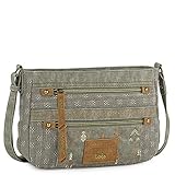 Lois - Bolso pequeño Bandolera de Mujer Tipo góndola. Lona Estampada y Piel sintética. y cómodo para Diario Bonito diseño, 306238, Color Taupe