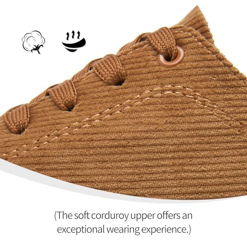 Adokoo Women's Platform Sneakers Corduroy White Sneakers Shoes for Women Black Low Top Lace Up Casual Fashion Walking Shoes3