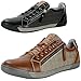 Alpine Swiss Men's Fabian Plaid Quarter Vamp Fashion Sneakers