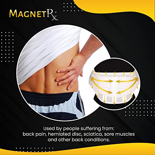 Magnetrx® Magnetic Back Brace - Waist Magnet Wrap For Back & Lumbar Support - Ultra Strength Magnetic Back Belt With Magnets For Men & Women (Large) #TOP4