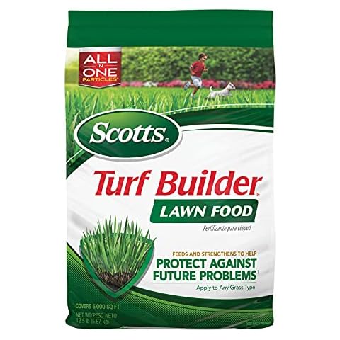 Scotts Turf Builder Lawn Food - Fertilizer for All Grass Types, 5,000 sq. ft., 12.5 lbs. Cover