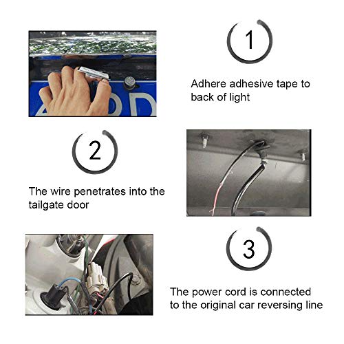 Auxiliary Back Up Parking Reverse Light LED Bulb, LEADTOPS Mini Universal Anti-collision Night Performance LED Tail Light Camera Illumination 6000K White for Car Automotive