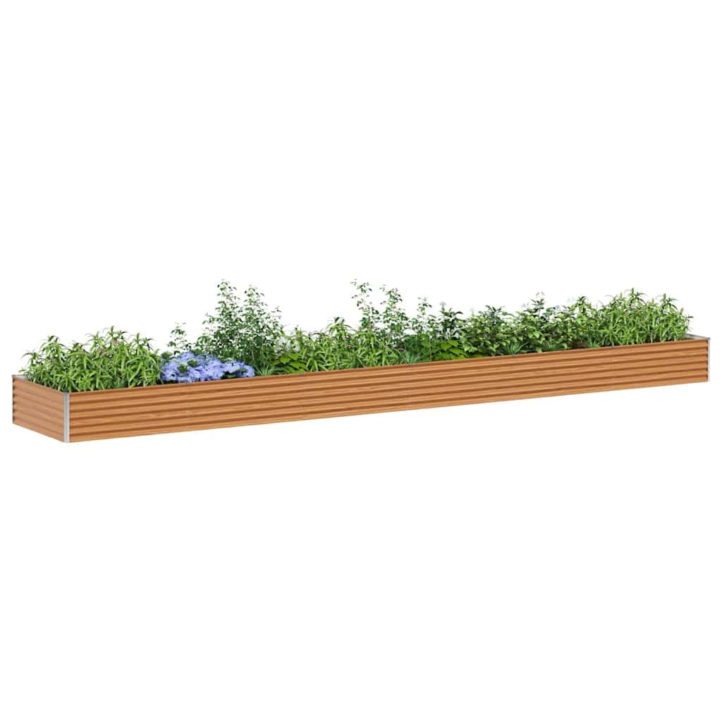 Podwyższona grządka HellBrown 582 x 100 x 36 cm stal ocynkowana