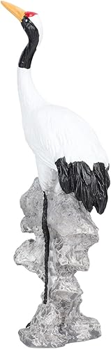 Holibanna Adornos Navideños para Exterior 4pcs Little White Crane Ornament Fish Tank Resin Household Glass Fish Bowl