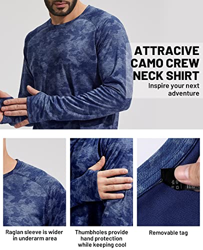 MIER Men's UPF 50+ Sun Shirts Quick Dry Long Sleeve UV Shirts Lightweight Rash Guard Swim T-Shirts Hiking Running2