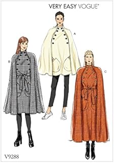Vogue Patterns Misses Cape and Belt, Tissue, Multi-Colour, 15 x 0.5 x 22 cm