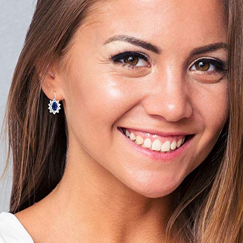 Boucles saphir dormeuses argent sécurisées contre la perte du bijou
