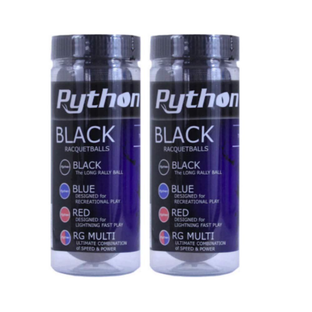 Python 3 Ball Can Black Racquetballs (Long Rally Ball!)