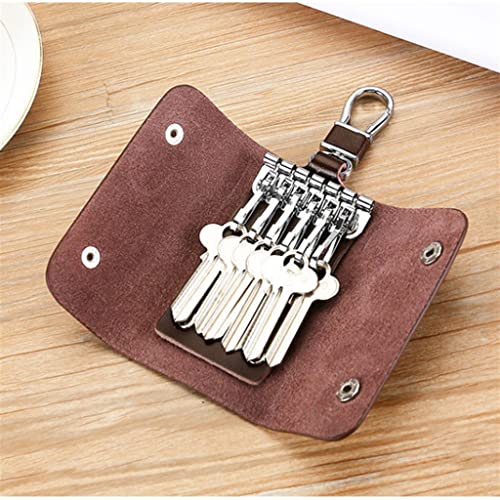 Porte-clés unisexe avec pochette en cuir pour tout ranger - 3