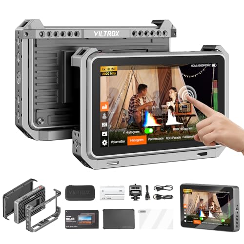 ☞【Monitor Super Luminoso, Riproduzione Fedele】Viltrox dc-x2 è dotato di un nuovo display ad alta luminosità da 2000 nit,super luminoso senza falsi standard,con eccellenti prestazioni di luminosità.Viltrox dcx2 Cage assicura che l'immagine sia ancora chiaramente visibile in ambienti luminosi o con illuminazione complessa,un'esperienza di monitoraggio senza precedenti.