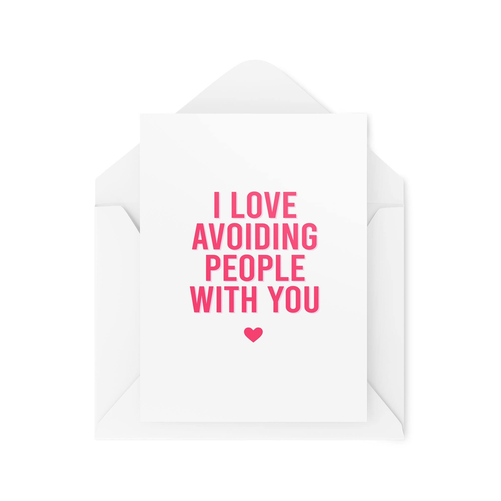 Funny Valentines Card, I Love Avoiding People With You, Introvert Card