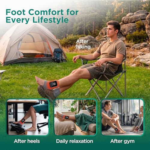 Image of Foot and Ankle Massager with Heat and Compression, 3 Modes