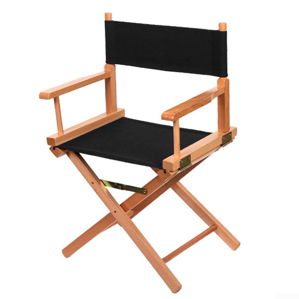 Feegow Canvas Directors Chair Cover Replacement Seat and Back Kit, for Casual Folding Makeup Chair, Home Garden Indoor Outdoor Accessories (Black)