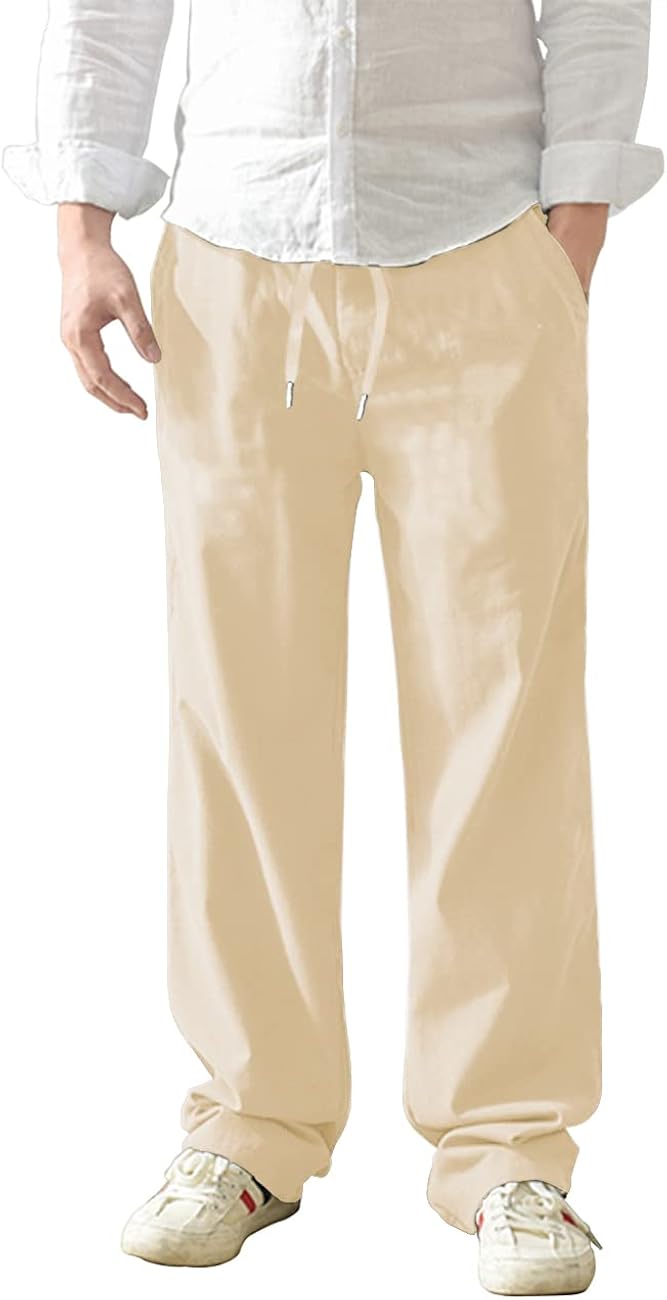 Mens comfort pants elastic waist Clearance