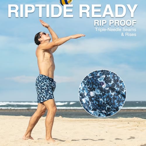 Image of Kanu Surf Men's Big Viper Extended Size Stripe Swim Trunk