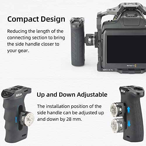Nitze Ergonomic Side Handle With Arri Rosette For Left Or Right Hand, Up And Down Adjustable - Pa29A #TOP5