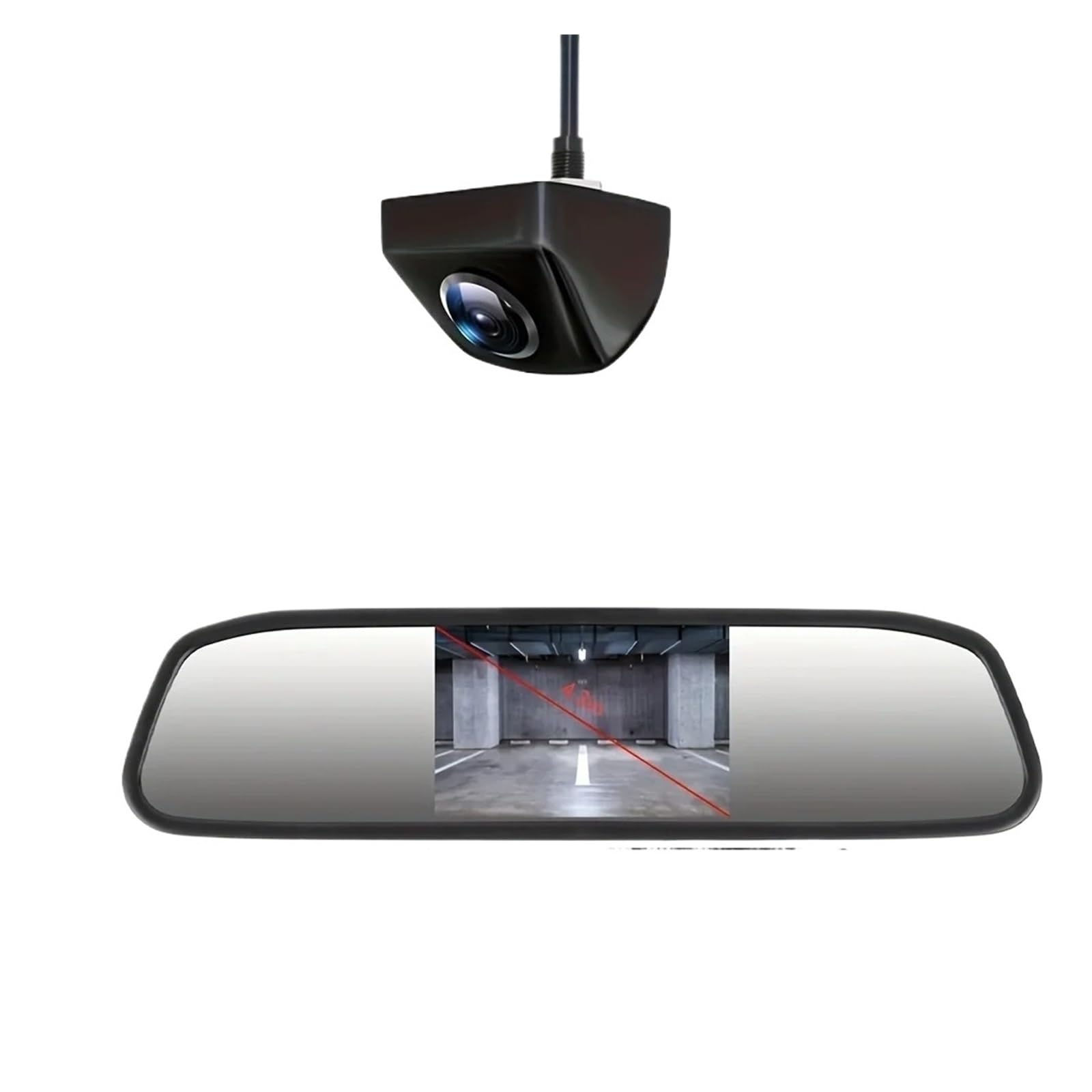 Cámara Respaldo Monitor, Cámara Respaldo para Automóvil, Cámara Visión Trasera con Monitor 4.3 Pulgadas, Estacionamiento Seguro Cámara Trasera
