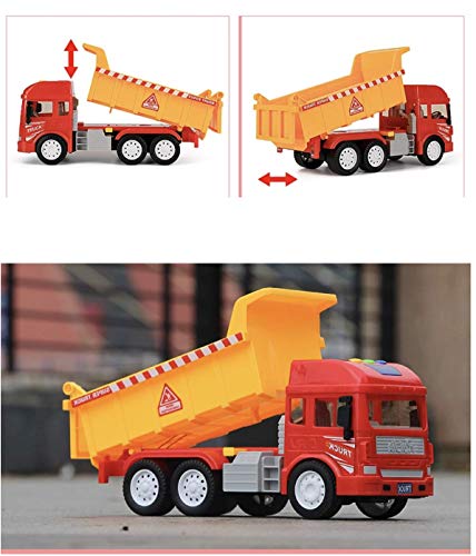 Image of Plastic Big Size Pull Back Vehicles Dumper Truck, Friction Power Toy Trucks for 3+ Years Old Boys and Girls, Light & Sound Toy for Kids - Pack of 1