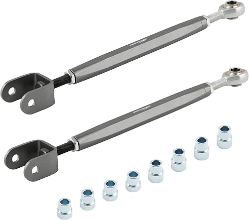 maXpeedingrods Puntera trasera para Nissan 350Z Z33 2003-2009, para Infiniti G35 2003-2007, punta trasera ajustable -2 a +2, gris