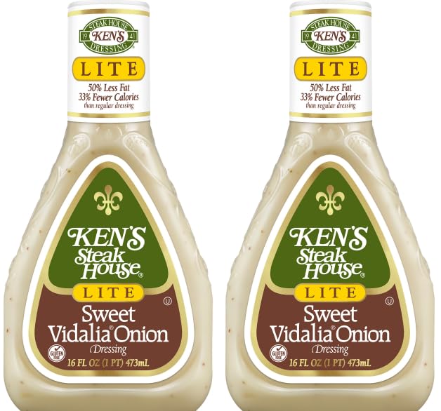 Pack Of 2 Lite Sweet Vidalia Onion Salad Dressing, 16 oz