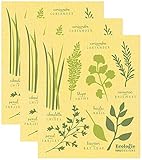 Ecologie Swedish Sponge Reusable Dishcloth, Les Fines Herbs 3 Count, Small