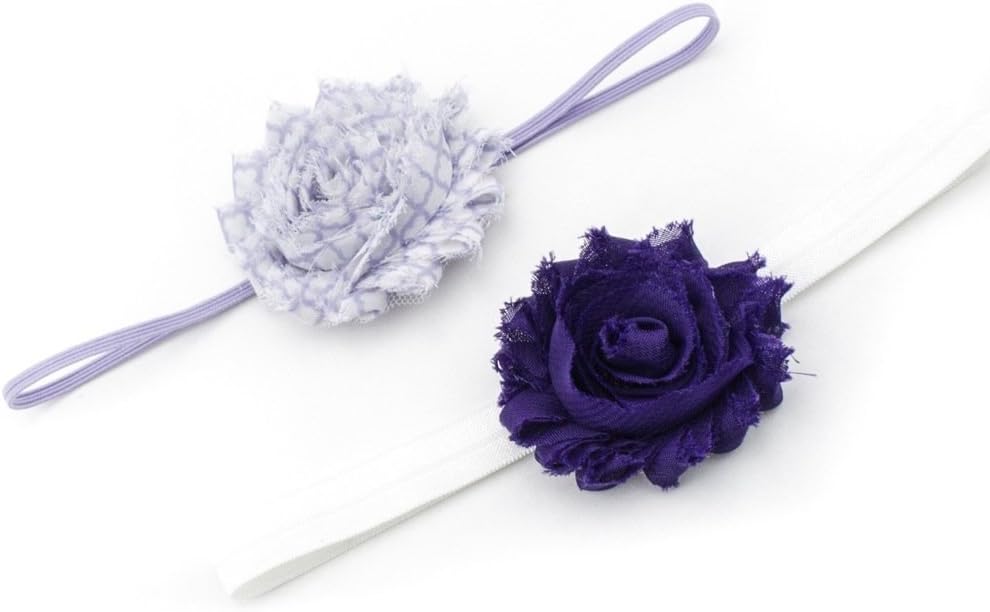 Headbands for Women Baby Girls Infants Newborn Cute Child Teens New Hair Accessories Cheap 6 Month Skinny Set Wholesale Under 5 Dollars in a Pack Lot in Bulk Flowers Plain White Purple Elastic Chiffon, 16 in - 12-18 MONTHS