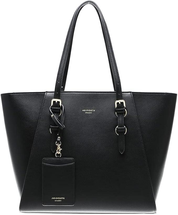 Amazon サマンサタバサ Chouette シュエット パスケース付き トートバッグ 対応 ハンドバッグ かばん 大きめ 大容量 大人 合成皮革 レディース グレー パールリボンチャーム トートバッグ