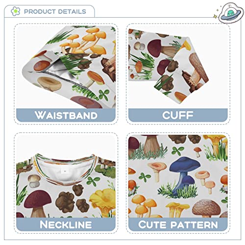 Mushroom Species Boy Girl Sweatshirt Toddler Crewneck Pullover Sweater Long Sleeve Fall Winter Clothes3