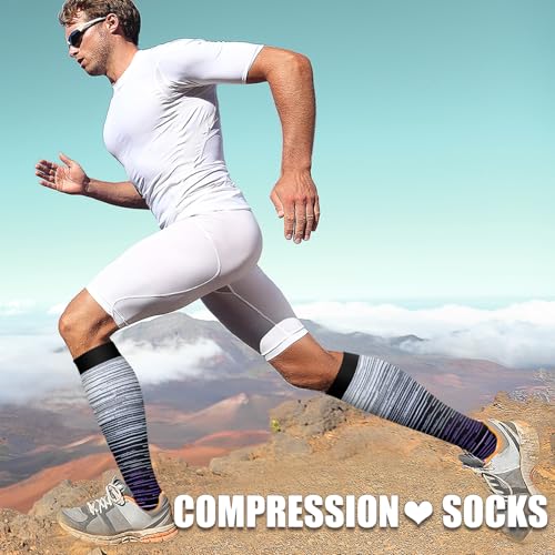 Image of Laite Hebe 3 Pack Medical Compression Sock-Compression Sock For Women and Men Circulation -Best for Running,Nursing,Athletic Sports