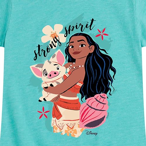 Disney - Moana Strong Spirit - Toddler & Youth Girls Short Sleeve Graphic T-Shirt3