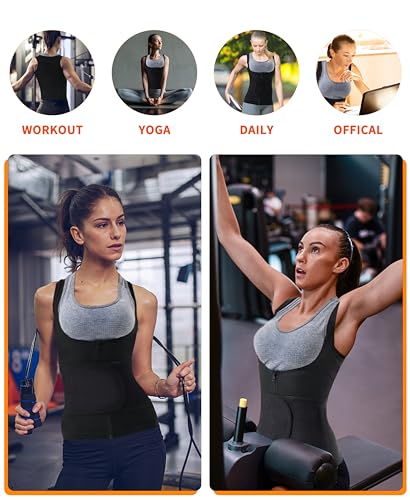 Chaleco de sauna para mujer LMCOB que intensifica el calor corporal 6