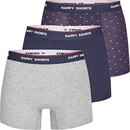 Calzoncillos bóxer para hombre Happy Shorts elásticos para evitar sudoración con corazones rojos