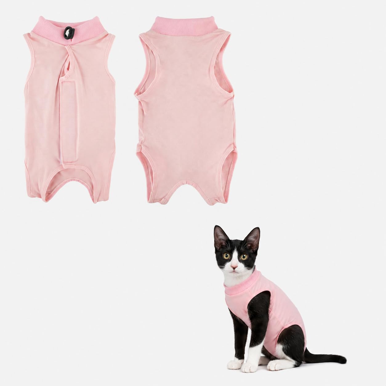 ZEMINRI Cat Recovery Suit adjustable Cat Surgery Recovery Suit for Cats (S)