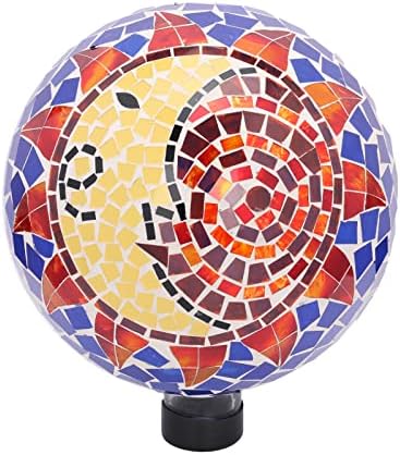 VCUTEKA Gazing Balls - Glass Garden Globe Mosaic Gazing Ball Sphere for Garden Lawn Outdoor Ornament Yard Decorative 10-Inch